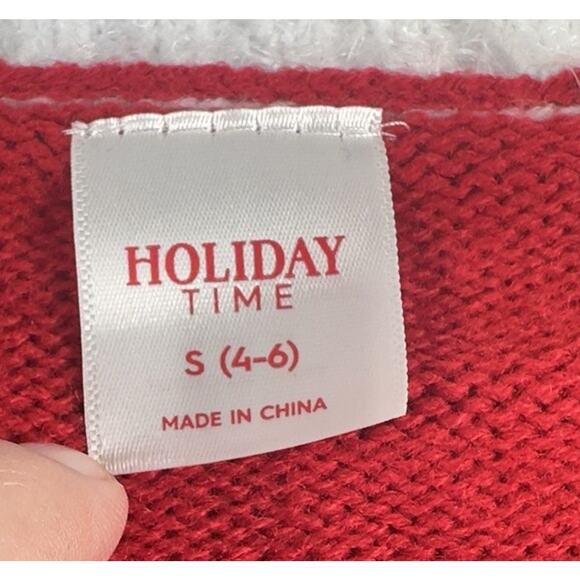 Holiday Time Women’s Christmas Argyle Gnome Cardigan Sweater S Red Green White - Picture 5 of 14